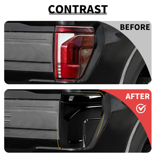 For 2024+ Ford F150 Raptor Smoked Black Taillight Rear Lamp Cover Panel Cap Trim