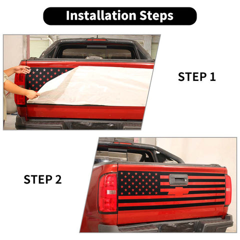 For 2014-2022 Chevy Colorado Pickup Truck Tailgate sticker Decal US Flag