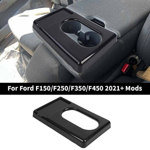 For 2021+ Ford F150/F250/F350/F450 Front Center Console Cup Holder Cover Trim