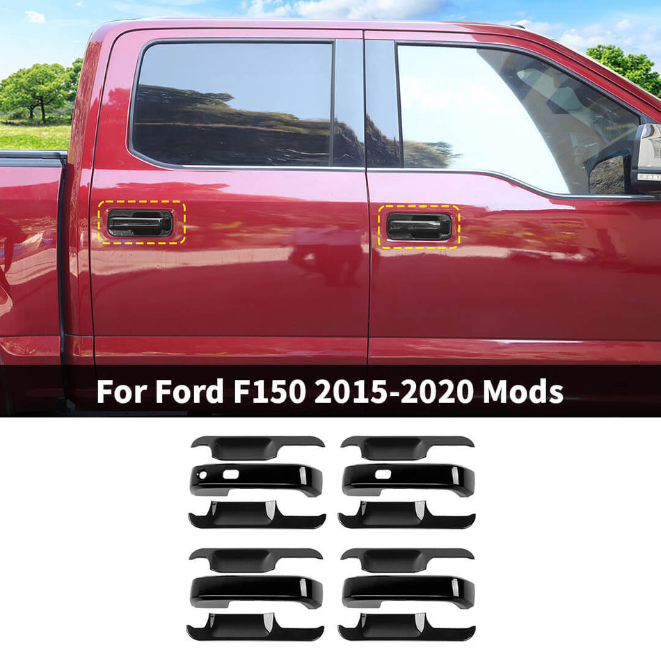 For 2015-2020 Ford F150 12 x Door Handle Shell & Door Handle Bowl Cover Trim Bezels