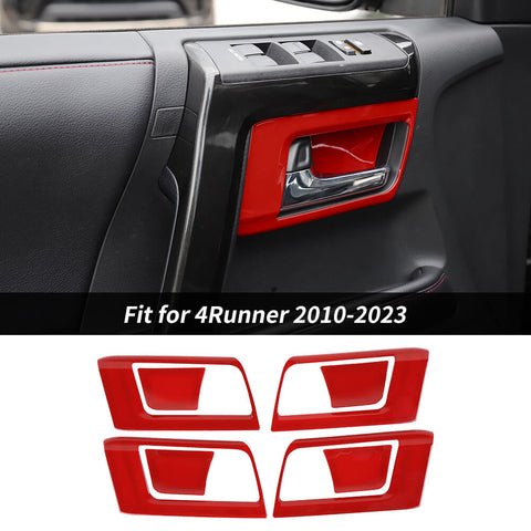 Glossy Piano Black Side Door Handle Cover Trim For 2003-2009 Toyota 4Runner (Without Smart Key Hole) - 4-Piece Set