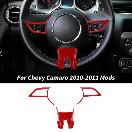 For 2010-2011 Chevy Camaro Center Console Steering Wheel Cover Trim Decor
