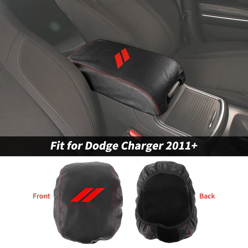 For 2011+ Dodge Charger/300C Console Armrest Box Cover Leather Pad Cover Cushion