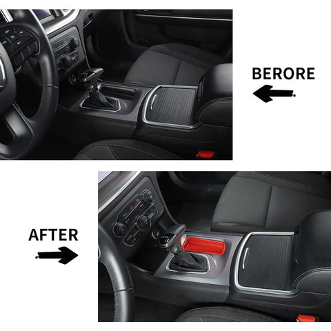 Gear Shift Storage Compartment Decor Cover For Dodge Charger 2015+ Accessories | CheroCar