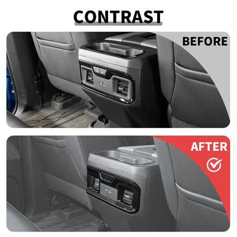 For 2022+ Chevrolet Silverado/GMC Sierra Rear Air Vent Outlet Panel Cover Trim B Style
