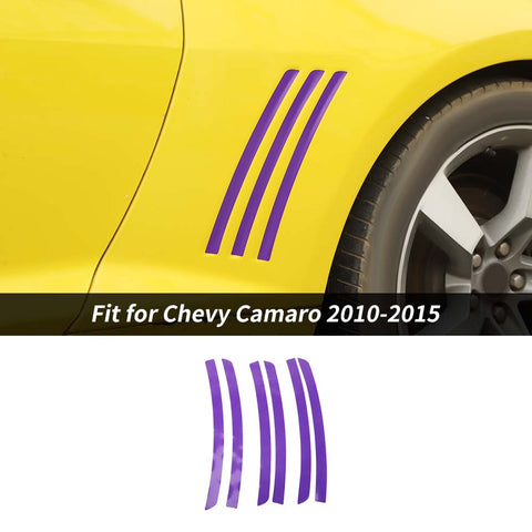 6 x Side Fender Vent Stripe Panel Insert Sticker Decal Stickers For Chevy Camaro 2010-2015 Accessories | CheroCar