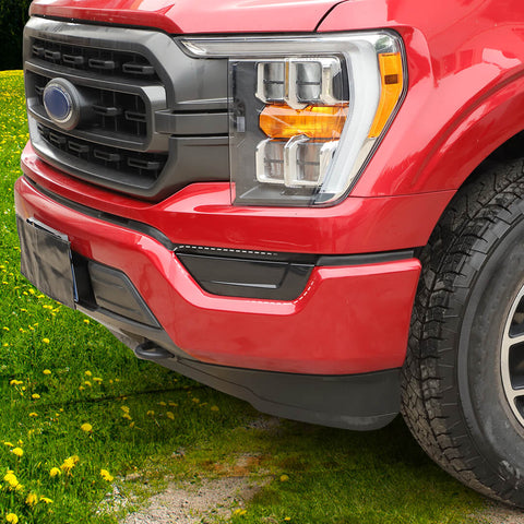 For 2021+ Ford F150 Smoked Black Front Fog Light Lamp Cover Trim Shell Guard