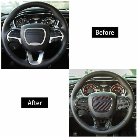 For 2015+ Dodge Challenger Interior Center Console Dash Trim Cover Kit