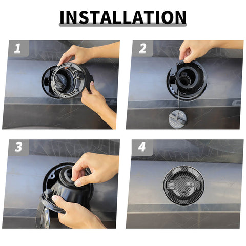 For 2009+ Dodge Challenger Gas Cap Fuel Filler Door Tank Cap Trim Cover