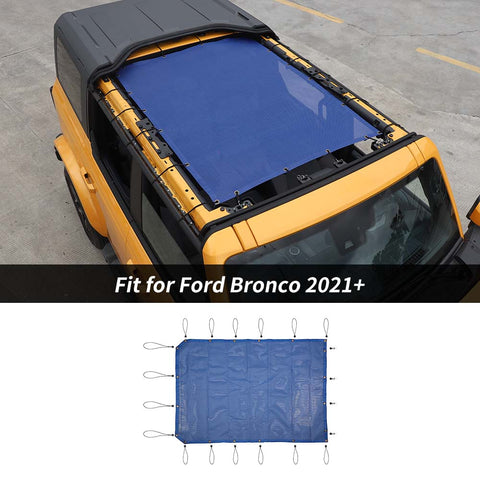 For 2021+ Ford Bronco PVC Roof Mesh Insulation Net Cover