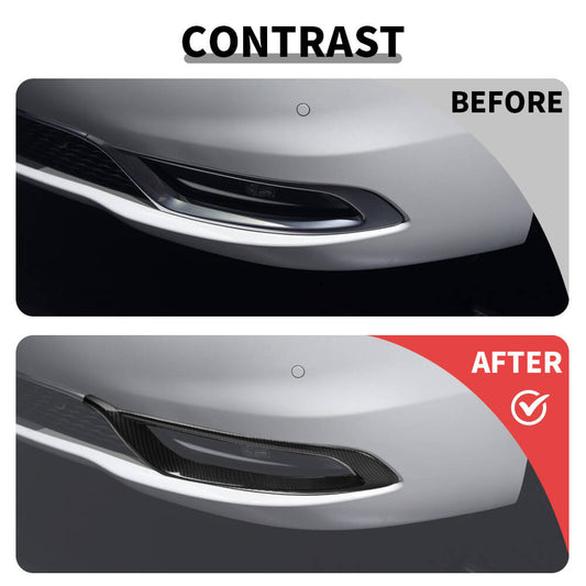 For 2015+ Chrysler 300C Front Fog Light Lamp Cover Trim Bezels