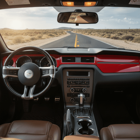 For 2010-2014 Ford Mustang Interior Center Console Dashboard Decor Trim