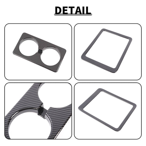 For 2007-2013 Chevy Avalanche/Tahoe/Suburban/GMC-YUKON/SIERRA Center Console Front Water Cup Holder Frame Decor Cover Trim Bezel