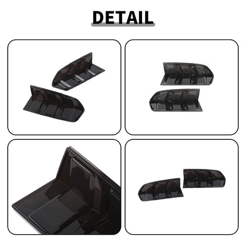 For 2024+ Ford Mustang Sides Rear Tail Light Trim Overlay Bezel Smoked Black
