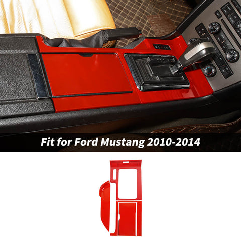 For 2010-2014 Ford Mustang Console Gear Shift Panel & Cup Holder Cover Trim