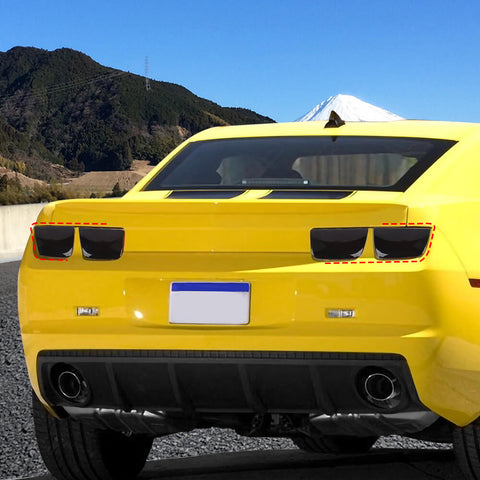 For 2010-2013 Chevy Camaro Smoket Black Front Headlight Taillight Panel Cover Trim Kit