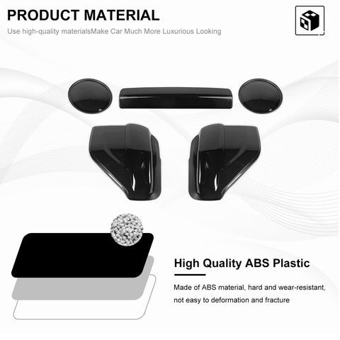 For 2014-2023 4Runner Smoked Black Front Fog Light Taillight High Brake  Lamp Cover Trim Kit