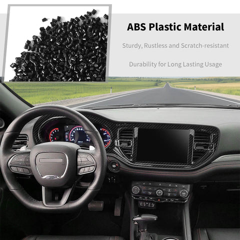 For 2022+ Dodge Durango Interior Center Console Navigation Panel Trim Cover