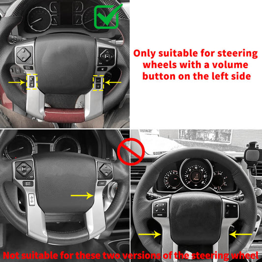 For 2010-2023 Toyota 4Runner Steering Wheel Cover Decoration Trim High Version