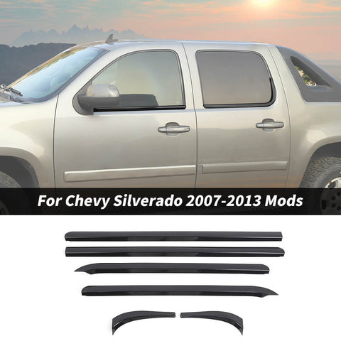 For 2007-2013 Chevy Avalanche/Suburban/Tahoe/Silverado/GMC-YUKON/SIERRA Car Body Window Sill Trim Strips Cover
