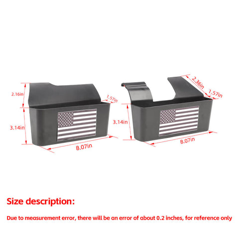 Gear Shift Side Storage Box Organizer Tray For Ford Bronco 2021+ Black US Flag Accessories | CheroCar