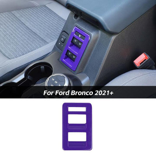 Interior Window Switch Button Panel Decor Cover Trim For Ford Bronco 2021+ 4-Door Accessories | CheroCar