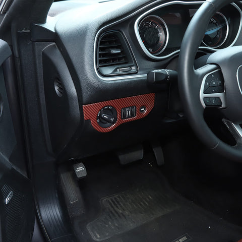 For 2015+ Dodge Challenger Interior Center Console Decor Cover Trim Kit