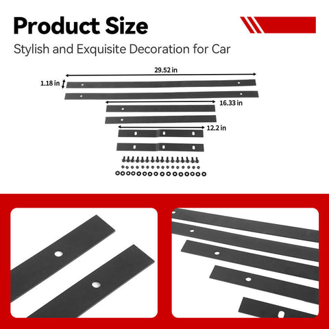 For 2021+ Ford Bronco Side Skirt Pinch Weld Guard Cover Strip Decoration