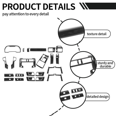 For 2020-2023 Toyota 4Runner 28 x Inner Dash Panel Decoration Cover Trim Kit