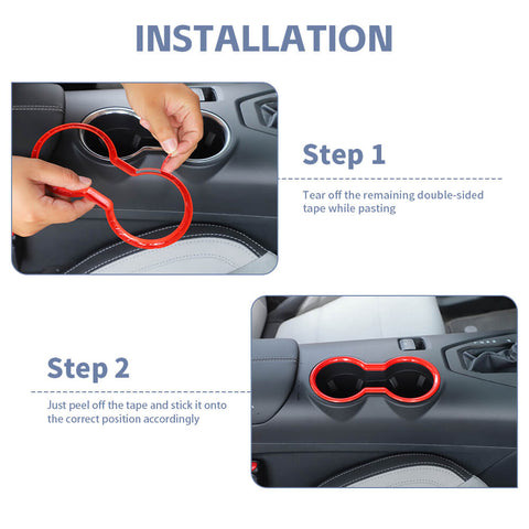 For 2024+ Ford Mustang Car Water Cup Holder Cover Trim