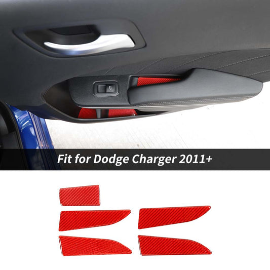 For 2011+ Dodge Charger Interior Door Armrest Pad Decorative Trim