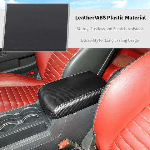 For 2009-2014 Dodge Challenger Leather Center Console Armrest Box Panel Trim Cover