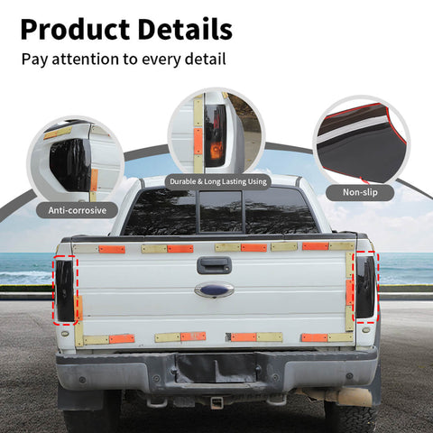 For 2009-2014 Ford F150 Raptor Tail Light Lamp Cover Trim Overlay Smoked Black