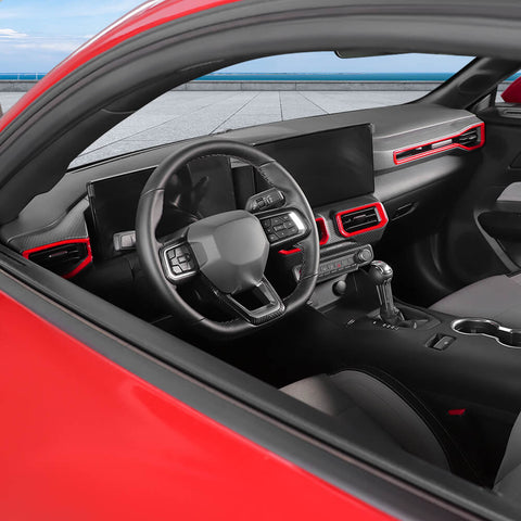 For 2024+ Ford Mustang 4 x Car Center Console Air Conditioning Vent Decor Cover Trim