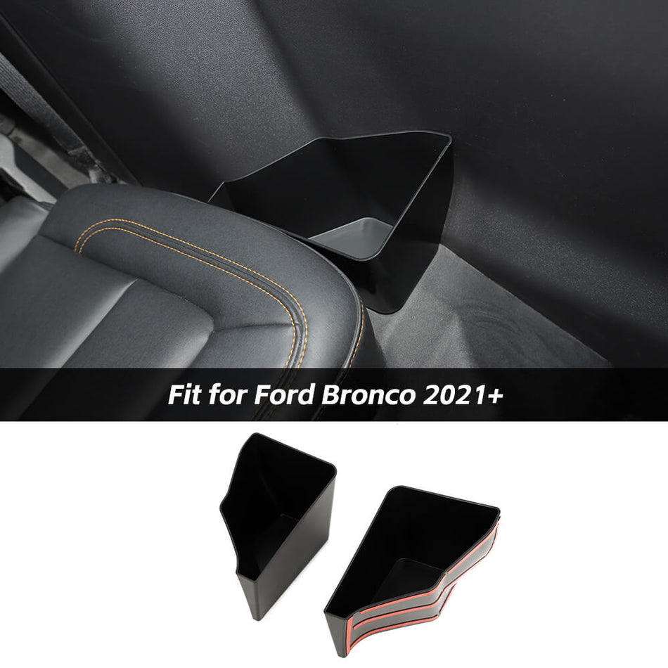 For 2021+ Ford Bronco 2-Door Rear Back Seat Cargo Headrest Storage Box Organizer