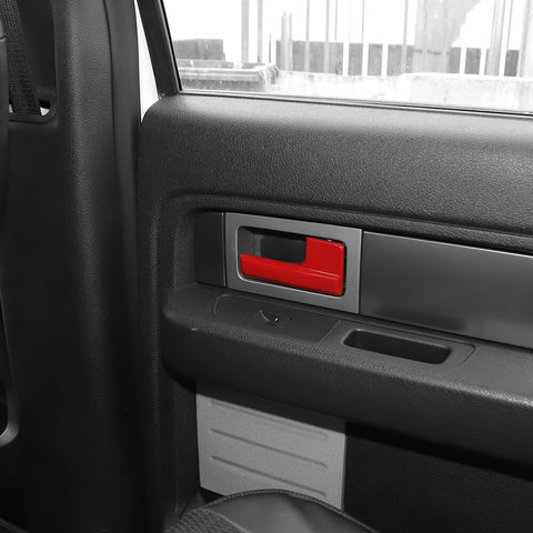 For 2009-2014 Ford F150 Raptor 40x Center Console And Car Door Trim Kit Red