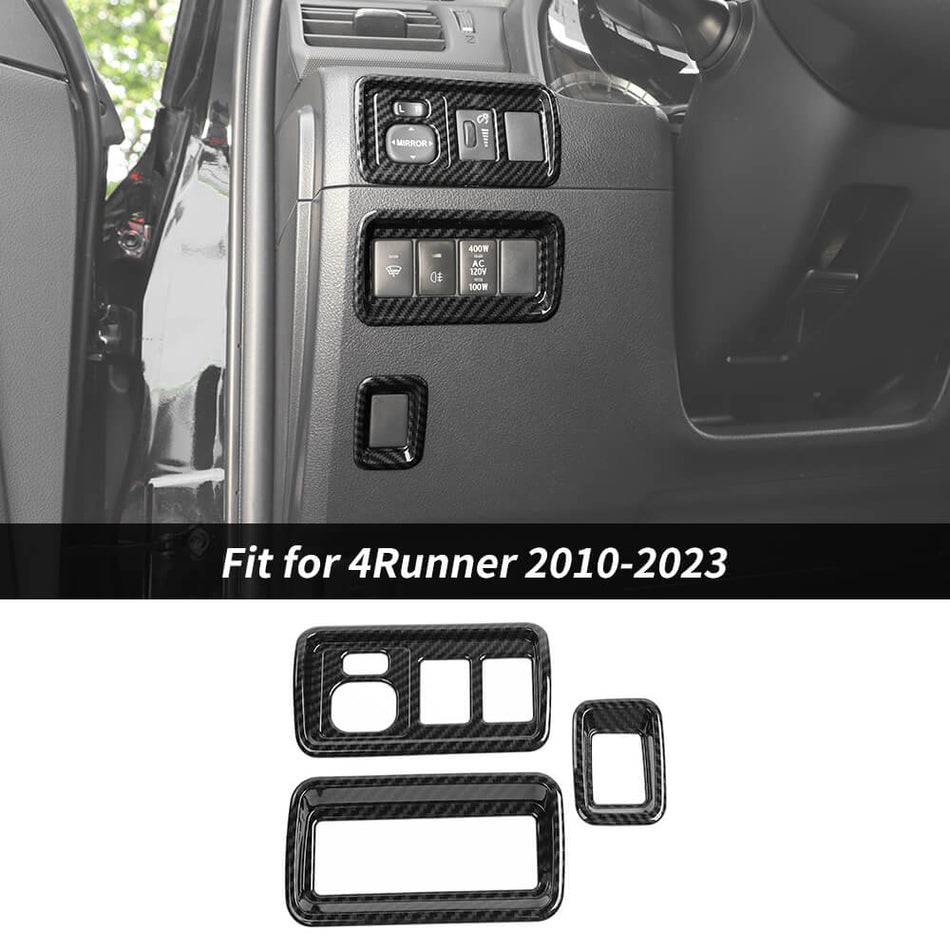 For 2010-2023 Toyota 4runner Rear View Mirror Button Adjustment Decoration Cover Trim Bezel