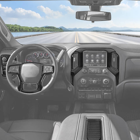 For 2019-2021 Chevy Silverado 24 x Inner Center Console Dash Cover Trim kit