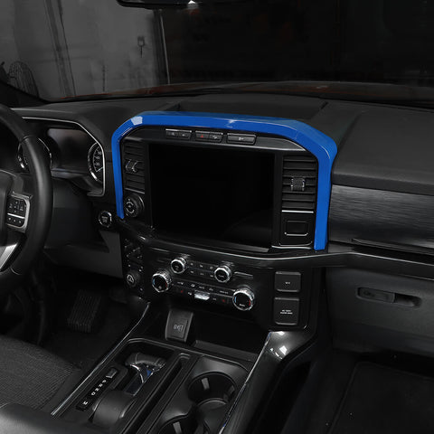 For 2021+ Ford F150 12 x Center Console And Car Door Trim Kit Blue