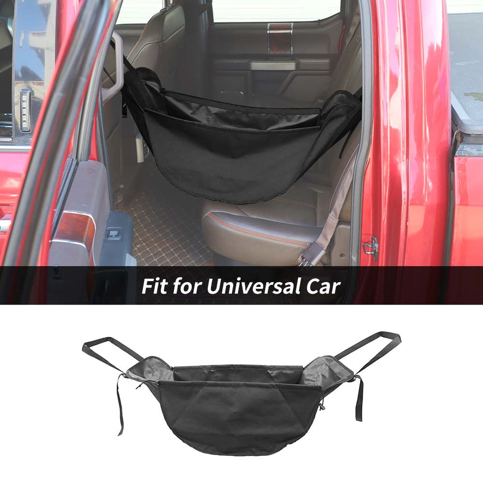 For Universal Car Seat Headrest Hanging Storage Bag Black