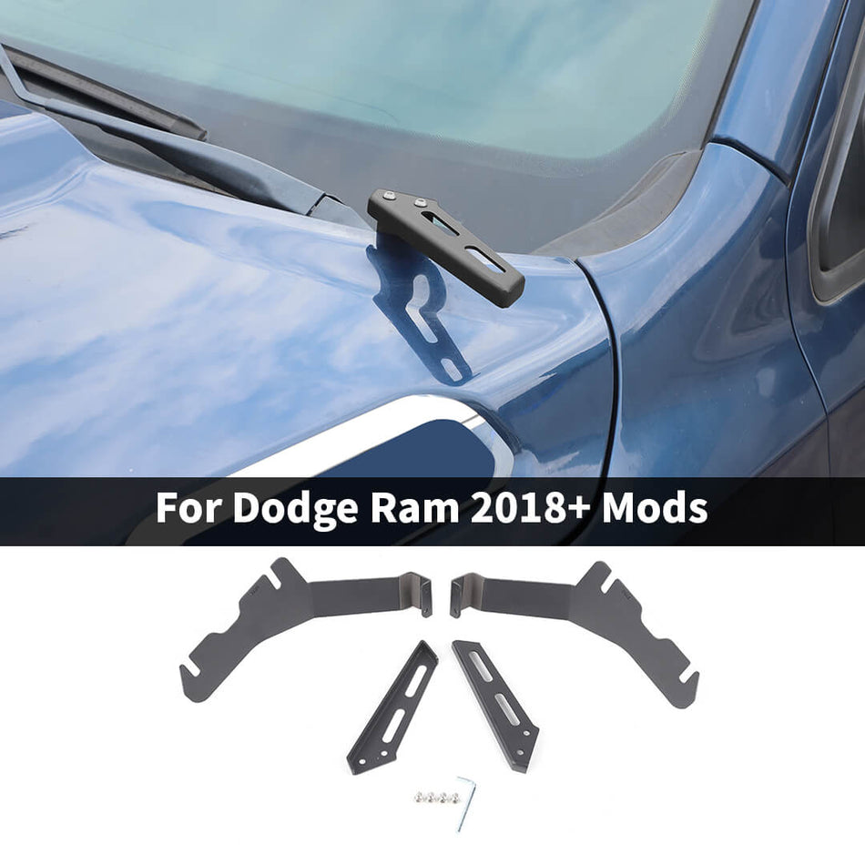 For 2018+ Dodge RAM Hood Hinge Light Lamp Bracket Ditch Side Mount Stand Accessories (2 pcs)