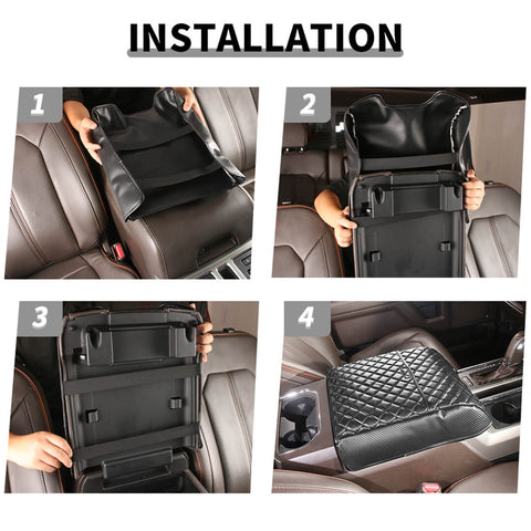 For 2015-2020 Ford F150 Center Console Armrest Box Pad Lether Cover