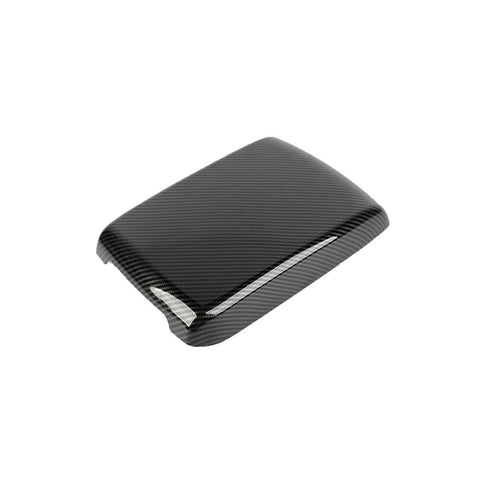 For 2009-2014 Dodge Challenger Central Armrest Box ABS Panel Cover Trim Carbon Fiber