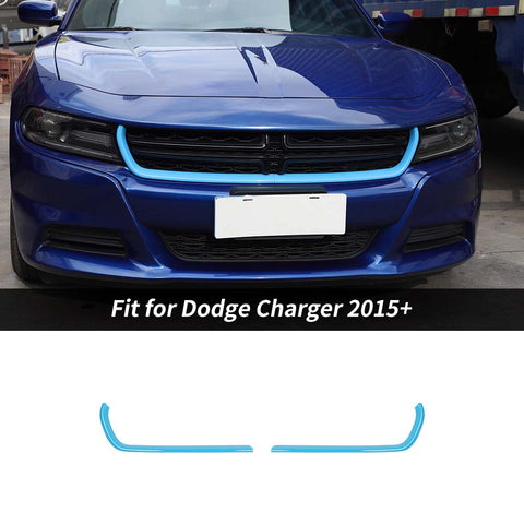 Front Center Grille Grill Cover Trim Strips For Dodge Charger 2015+ Accessories | CheroCar