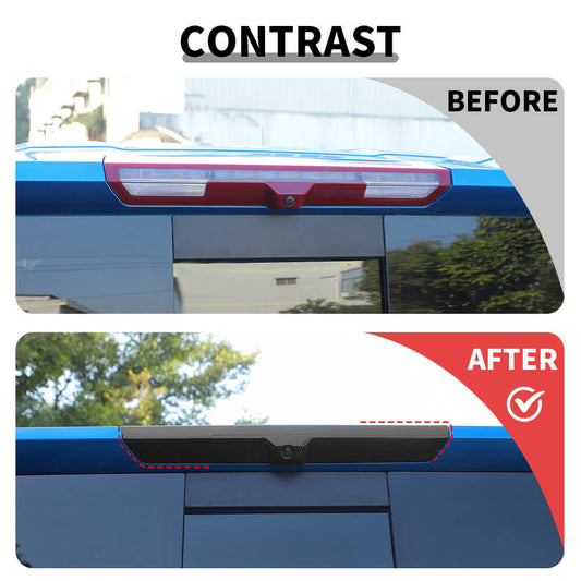 For 2022+ Chevy Silverado Third Brake Light & Taillight Lamp Cover Trim kit Smoked Black