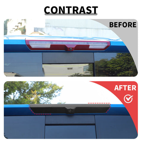 For 2022+ Chevy Silverado Third Brake Light & Taillight Lamp Cover Trim kit Smoked Black