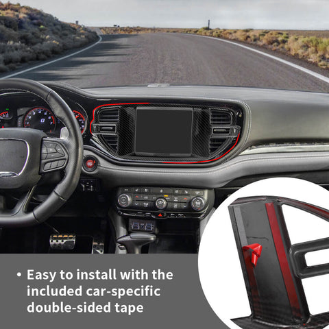 For 2021+ Dodge Durango Interior Center Console Navigation Dashboard Cover Trim