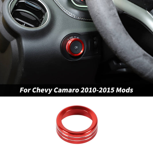 For 2010-2015 Chevy Camaro Center Headlight Switch Button Knob Ring Trim