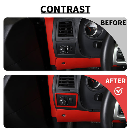 For 2009-2014 Dodge Challenger Headlight Switch Knob Accessories Cover Trim