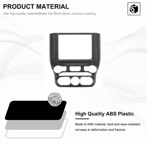 For 2018+ Dodge RAM Interior Steering Wheel Navigation Cover Trim Cover Kit